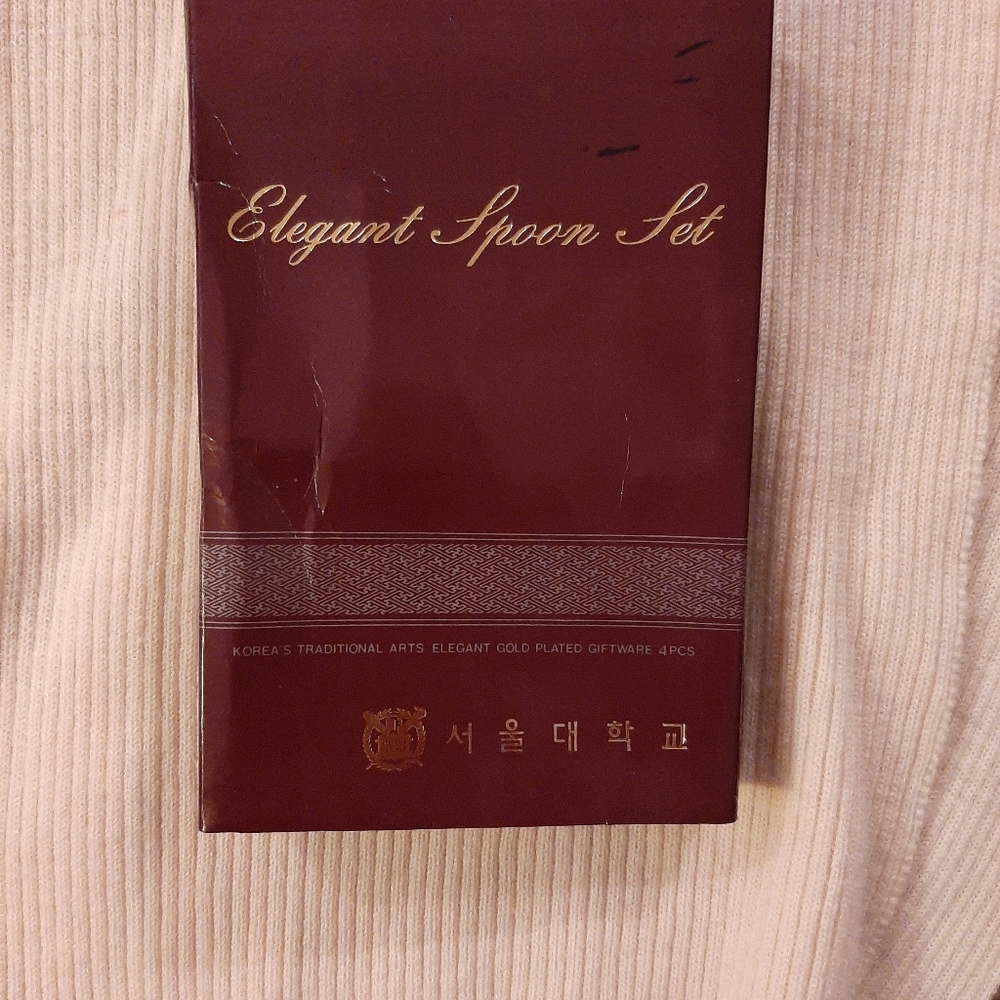 Korean 24k Gold Plated 4 pcs  Spoon Set